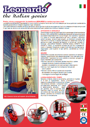 Gumikerekes vertikális emelésű munkaállványok Bravi Leonardo Outdoor