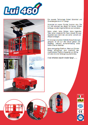 Gumikerekes vertikális emelésű munkaállványok Bravi Lui 460