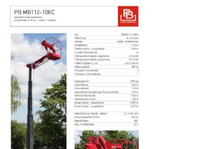 Gumikerekes vertikális emelésű munkaállványok PB PB MB112-10EC