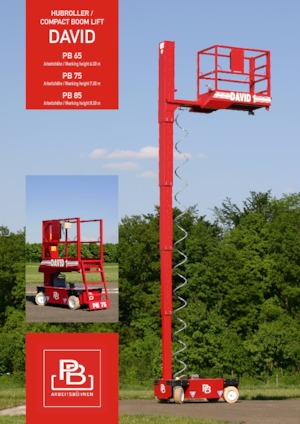 Gumikerekes vertikális emelésű munkaállványok PB PB David 85