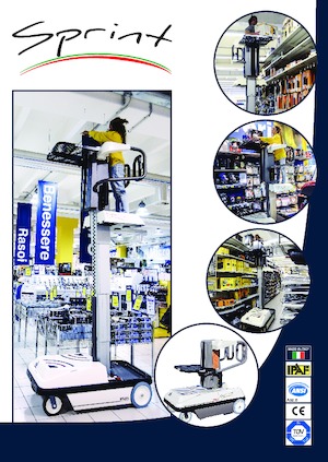 Gumikerekes vertikális emelésű munkaállványok Bravi Sprint