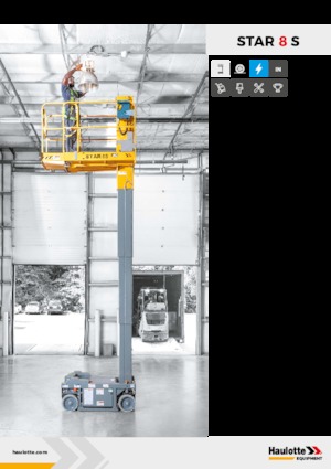 Gumikerekes vertikális emelésű munkaállványok Haulotte Star 8 S
