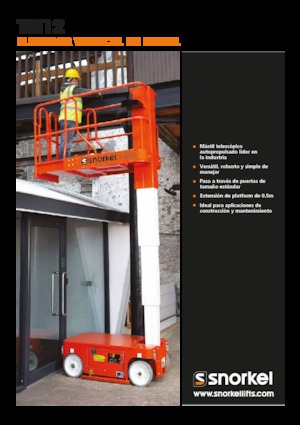 Gumikerekes vertikális emelésű munkaállványok Snorkel TM12