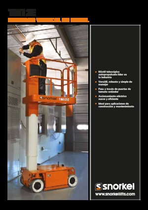 Gumikerekes vertikális emelésű munkaállványok Snorkel TM12E