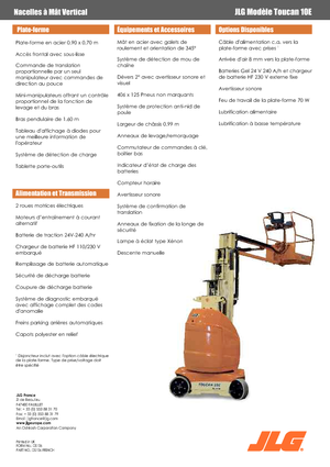 Gumikerekes vertikális emelésű munkaállványok JLG-Toucan Toucan 10 E