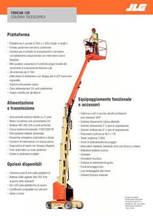 Gumikerekes vertikális emelésű munkaállványok JLG-Toucan Toucan 12E