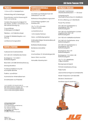 Gumikerekes vertikális emelésű munkaállványok JLG-Toucan Toucan 1210