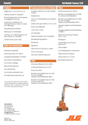Gumikerekes vertikális emelésű munkaállványok JLG-Toucan Toucan 1210