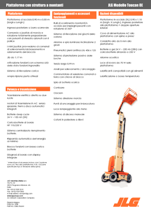 Gumikerekes vertikális emelésű munkaállványok JLG-Toucan Toucan 8 E