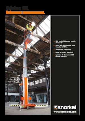 Gumikerekes vertikális emelésű munkaállványok Snorkel UL32