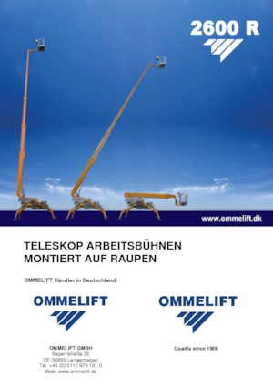 Lánctalpas teleszkópgémes munkaállványok OMMELIFT 2600 R