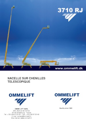 Lánctalpas teleszkópgémes munkaállványok OMMELIFT 3710 RJ