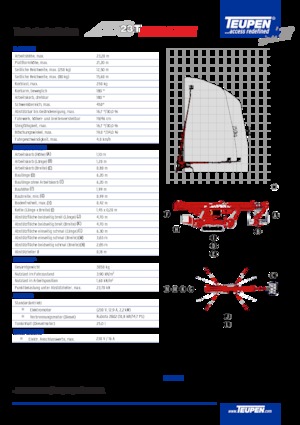 Lánctalpas teleszkópgémes munkaállványok TEUPEN LEO23T 