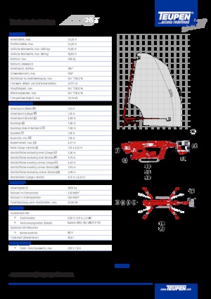 Lánctalpas teleszkópgémes munkaállványok TEUPEN LEO25Tplus