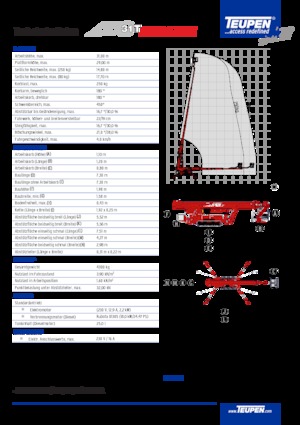 Lánctalpas teleszkópgémes munkaállványok TEUPEN LEO31T