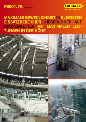 Lánctalpas teleszkópgémes munkaállványok Palfinger P 390 TJTK
