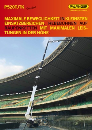 Lánctalpas teleszkópgémes munkaállványok Palfinger P 520 TJTK