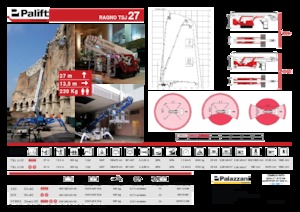 Lánctalpas teleszkópgémes munkaállványok Palazzani TSJ 27 C