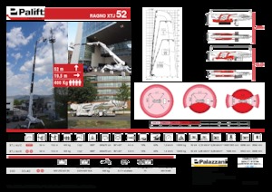 Lánctalpas teleszkópgémes munkaállványok Palazzani XTJ 52+ C