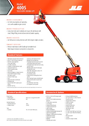 Gumikerekes töretőgémes munkaállványok JLG 400 S