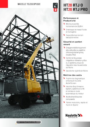 Gumikerekes töretőgémes munkaállványok Haulotte HT28 RTJ PRO