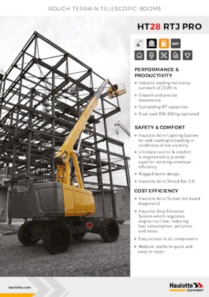 Gumikerekes töretőgémes munkaállványok Haulotte HT28 RTJ PRO