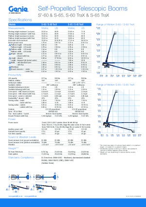 Gumikerekes töretőgémes munkaállványok Genie S-65