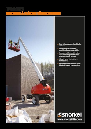 Gumikerekes töretőgémes munkaállványok Snorkel T46JRT