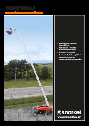 Gumikerekes töretőgémes munkaállványok Snorkel TB86J