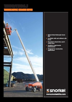Gumikerekes töretőgémes munkaállványok Snorkel TB86J