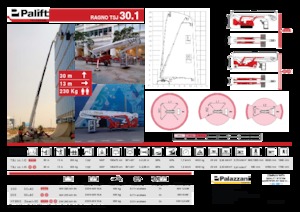 Gumikerekes töretőgémes munkaállványok Palazzani TSJ 30.1 R