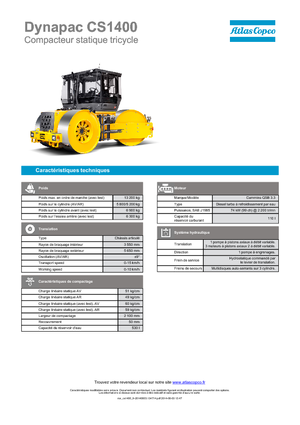 Háromtengelyes hengerek Dynapac CS 1400