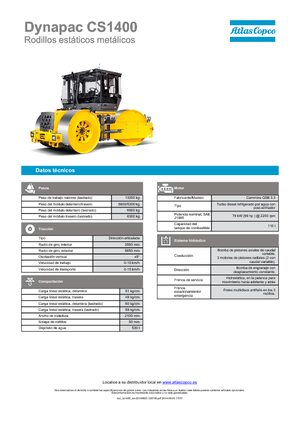 Háromtengelyes hengerek Dynapac CS 1400