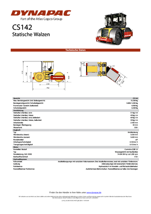 Háromtengelyes hengerek Dynapac CS 142
