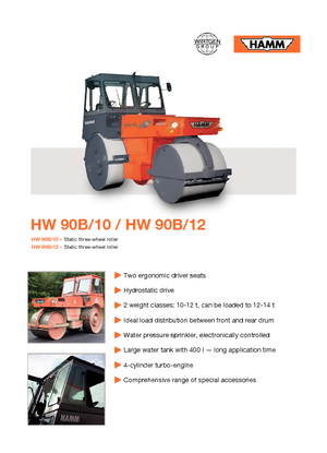 Háromtengelyes hengerek Hamm HW 90 B/12