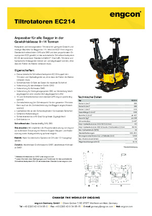 Tiltrotátorok engcon EC214