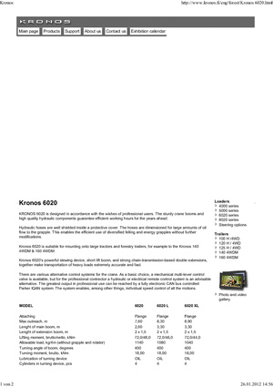 Rönkrakodó daruk Kronos 6020 