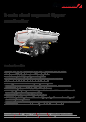 Billenőplatós/billencs félpótkocsikk Schwarzmüller 2-axle steel segment tipper semitrailer - wheelbase 1,810 mm