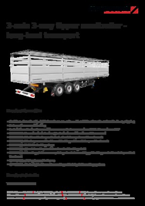 Billenőplatós/billencs félpótkocsikk Schwarzmüller 3-axle 3-way tipper semitrailer - long-haul transport