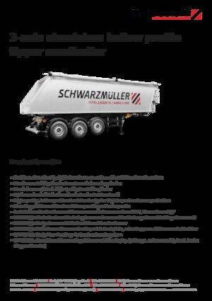 Billenőplatós/billencs félpótkocsikk Schwarzmüller 3-axle aluminium hollow profile tipper semitrailer