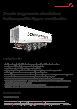 Billenőplatós/billencs félpótkocsikk Schwarzmüller 3-axle large-scale aluminium hollow profile tipper semitrailer