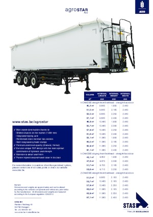 Billenőplatós/billencs félpótkocsikk Stas Agrostar