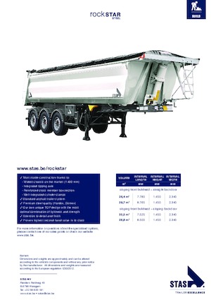 Billenőplatós/billencs félpótkocsikk Stas Rockstar