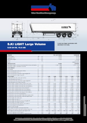 Billenőplatós/billencs félpótkocsikk Schmitz Cargobull S.KI LIGHT 24 10.5 SL AK