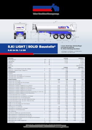Billenőplatós/billencs félpótkocsikk Schmitz Cargobull S.KI SOLID 18 SL 7.2 SR