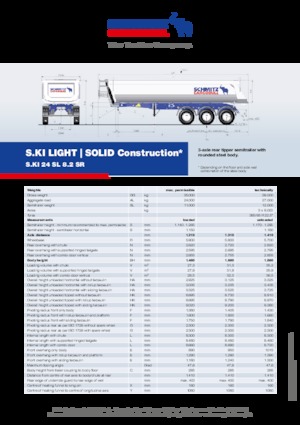 Billenőplatós/billencs félpótkocsikk Schmitz Cargobull S.KI SOLID 24 SL 8.2 SR
