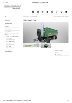 Billenőplatós/billencs pótkocsikk Müller Mitteltal 24,0 t Kipper/Palette