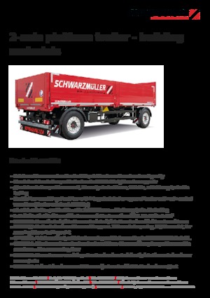 Billenőplatós/billencs pótkocsikk Schwarzmüller 2-axle platform trailer - building materials