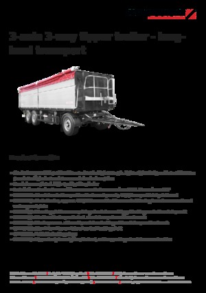 Billenőplatós/billencs pótkocsikk Schwarzmüller 3-axle 3-way tipper trailer - long-haul transport