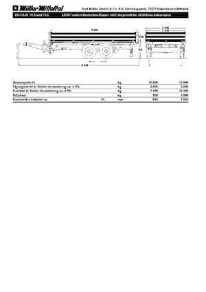 Billenőplatós/billencs pótkocsikk Müller Mitteltal KA-TA-R 10,5